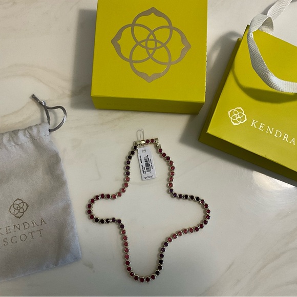 Kendra Scott Carmen Ruby Tennis Necklace - Picture 2 of 5